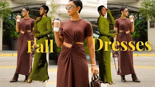 Fall Dress Outfits for Pear Shaped Women | How to Style Every Fall Dress to Look Chic