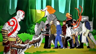 kratos vs Jason, Nemesis, Freddy, Michael, Jeff, Leatherface, Pennywise, Pinhead and Thekeeper (dc2)