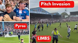 Pitch Invasion At Carlisle Pyros & Wembley Bound | Carlisle United 3-1 Bradford City PlayOff Vlog.