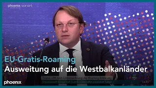 Pressekonferenz zur Ausweitung des EU-weiten Gratis-Roamings auf die Westbalkanländer am 06.12.22
