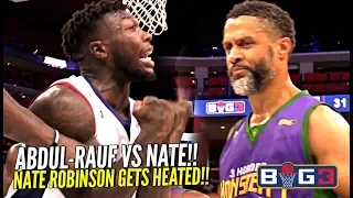 Nate Robinson vs The "OG Steph Curry" Mahmoud Abdul-Rauf!! Nate Gets SHIFTY & HEATED at The Big 3!!