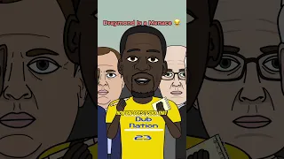 Draymond Green Is A Menace 😂 #nba #funnyshorts #funnycartoon #draymondgreen