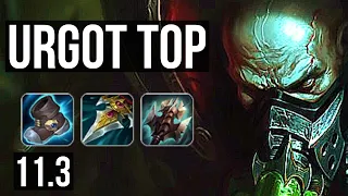 URGOT vs HEIMERDINGER (TOP) | Rank 2 Urgot, 11/3/9, Godlike, 300+ games | NA Grandmaster | v11.3