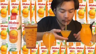 น้ำส้ม Fresh Orange Juice 100%  #asmr