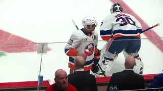 Josh Bailey during pre-game warm-up at the Islanders @ Senators hockey game