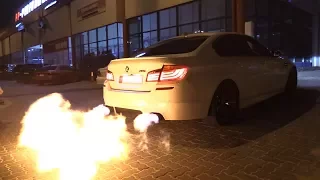 BMW M5 F10 w/ Akrapovic PP Performance - The BIGGEST M5 Flames EVER!