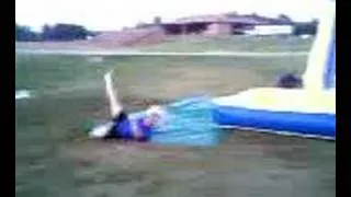 Product testing a inflatable water slide