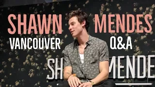 Shawn Mendes The Tour - Vancouver Q&A