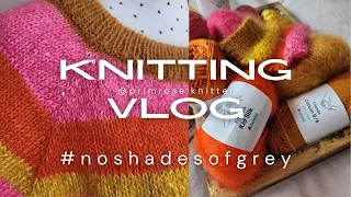 Knitting Vlog29 @primrose.knitter-mój sposób na dekolt i rzędy skrócone #noshadesofgrey @hobbii_yarn