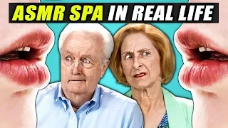 Seniors Try An ASMR SPA For The First Time (REACT)