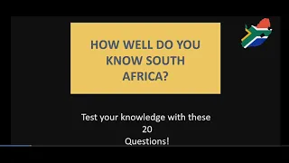 How well do you know South Africa? Quiz - Part 1 #quiz #trivia #testyourknowledge