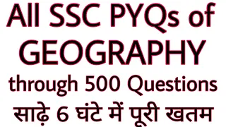 All SSC Geography Previous Year Questions in One Video