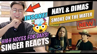 Dimas Senopati feat Nayl Author - Smoke On The Water | Cover | SINGER REACTION