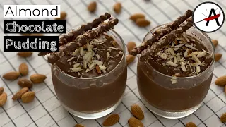 15 minute - Vegetarian Almond Chocolate Pudding | No-Bake & Eggless Chocolate Pudding Recipe