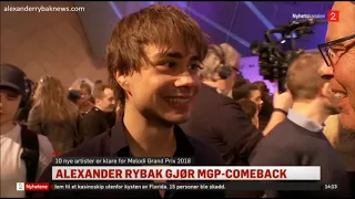 Alexander Rybak about MGP - TV2 w/subs  15.01.18