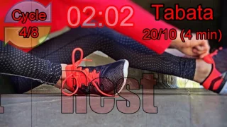 Tabata Workout Music with Timer - (4 min) - 20/10 - RED EDITION