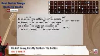 🎻 He Ain't Heavy, He's My Brother - The Hollies Bass Backing Track with scale, chords and lyrics