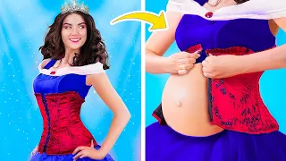 What If Princess Was Pregnant/ 16 Funny Pregnancy Situations