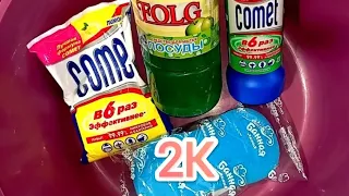 ASMR comet paste, dishwashing sponges squeezing.паста комет и моющие для посуды выжимание губки