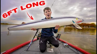 Fishing The Giga Lure!! (Worlds Biggest Lure)