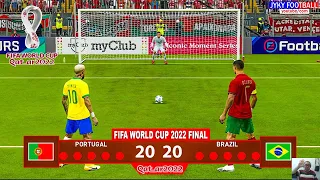 PES - Brazil vs Portugal Final - FIFA World Cup 2022 Qatar - Penalty Shootout Jyky Football Gameplay