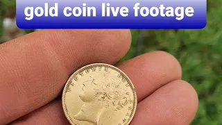 Metal detecting. Gold coin found with equinox 800.live dig