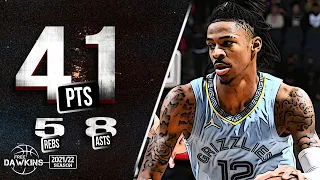 Ja Morant Erupts For 41 Pts x 8 Asts vs Spurs 🔥 | Jan 26, 2022 | FreeDawkins