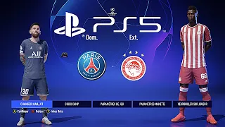 FIFA 22 PS5 PSG - OLYMPIAKOS | MOD Ultimate Difficulty Career Mode UCL Final HDR Next Gen