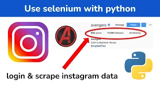 selenium and python tutorial | login to instagram and scrape data