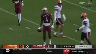 Florida State WR Keon Coleman Unreal Catch Leads to TD vs Syracuse | 2023 College Football