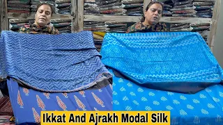 Ajrakh Modal Silk Handloom Unique Suits | Ikkat Boutique Suits Pure Cotton Suits & Dupatta Dailywear