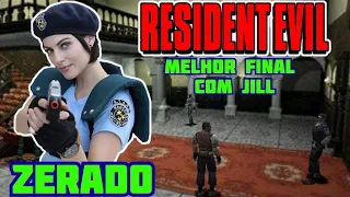 Resident Evil (PS1) - ZERADO com a Jill - MELHOR FINAL no clássico de Playstation 1