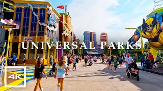 Universal Orlando Theme Park 🎡 Full walking tour 2023 | 4K HDR 60fps