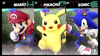 Super Smash Bros Ultimate Amiibo Fights – Request #11537 Mario vs Pikachu vs Sonic