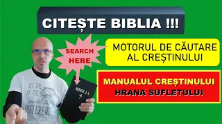 Un mesaj extrem de important ! CITESTE BIBLIA ! STUDIAZ-O ! MEMOREAZ-O ! TRAIESTE-0 ! DARUIESTE-O !