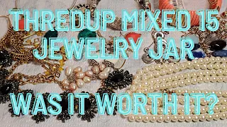MEH? Thredup Mixed 15 Jewelry Rescue Box Jewelry Jar Unboxing