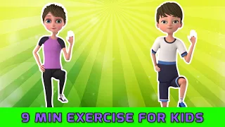 9 Min Exercise For Kids - Home Workout | Kids Exercise