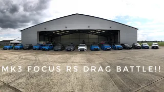 Focus RS head to head drag race battle! **Dreamscience vs Mountune and more**