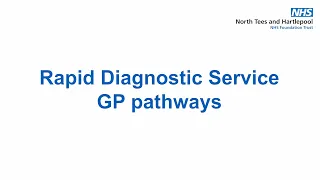 Rapid diagnostic service - GP referrals