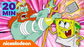 SpongeBob | 20 Minut Gniewu Króla Neptuna! | Nickelodeon Polska