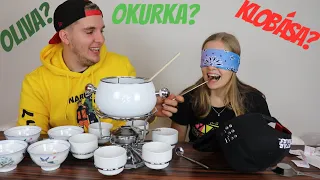 Jak chutná klobása v čokoládě? Fondue challenge poslepu s Tomem a Leou