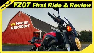 Yamaha FZ-07 (MT-07) FIRST RIDE & Review | FZ-07 vs CBR500r