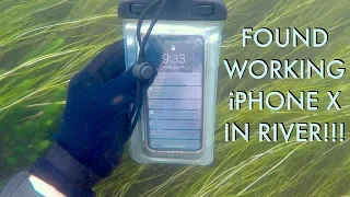 I Found an iPhone X Underwater in the River - Returned (2 Other Items In Pouch - BEST REACTION!!!)