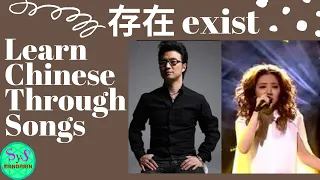 357 Learn Chinese Through Songs with Sample Sentences: 存在  Exist By 汪峰Wang Feng, 邓紫棋 G.E.M
