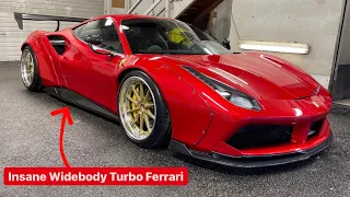 INTRODUCING MY WIDEBODY TIRE SLAYER FERRARI! *TWIN TURBO 900HP*