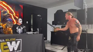 Chris Jerico confronts Sting & Tony Khan at AEW Forbidden door press conference