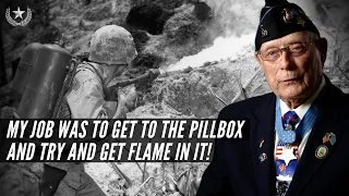 MEDAL OF HONOR: Destroying Pillboxes with a FLAMETHROWER on IWO JIMA | Hershel “Woody” Williams