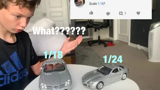 What is the difference between 1/24 and 1/18 model car