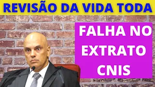 REVISÃO DA VIDA TODA I CNIS FALTANDO VALORES ANTES DE 1982 O QUE FAZER?