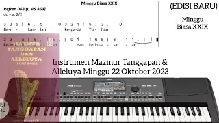 Instrumen Mazmur Tanggapan ( EDISI BARU ) - Minggu Biasa XXIX Minggu 22 Oktober 2023 - Tahun A